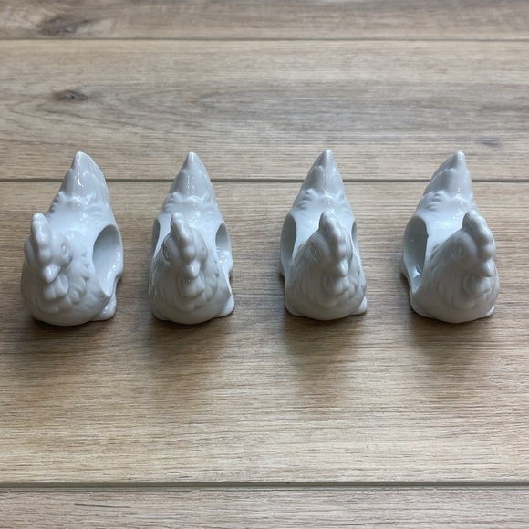 Vintage Porcelain‎ Chicken Napkin Rings - Picture 2 of 8